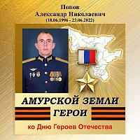 Виртуальная выставка-портрет «Амурской земли Герои», А. Н. Попов